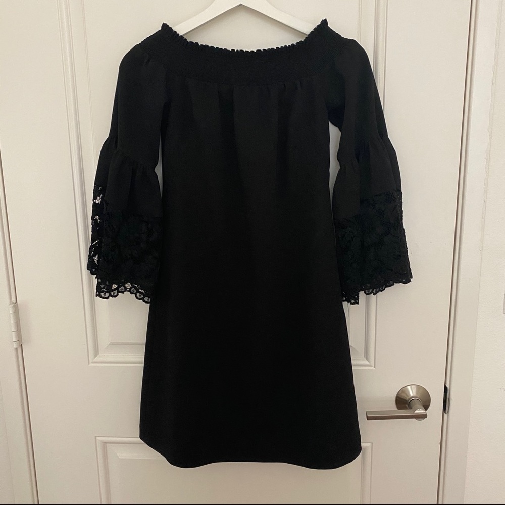 Black off shoulder dress
